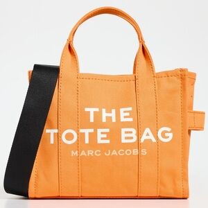 Marc Jacobs small canvas tote bag in Tangerine